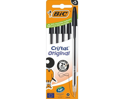 BOLIGRAFO TINTA BIC NEGRO CAJA 5U BOLIGRAFO TINTA BIC NEGRO CAJA 5U