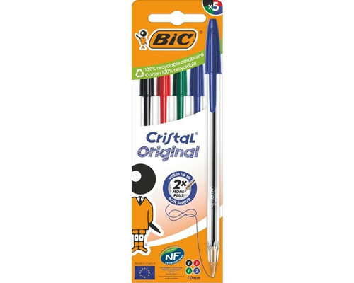 BOLIGRAFO TINTA BIC SURTIDO CAJA 5U BOLIGRAFO TINTA BIC SURTIDO CAJA 5U