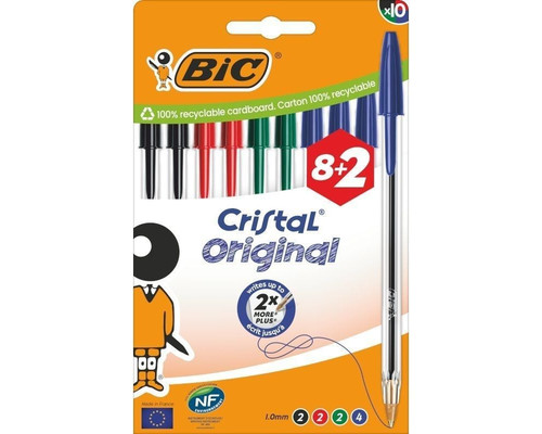 BOLIGRAFO TINTA BIC SURTIDO 10U BOLIGRAFO TINTA BIC SURTIDO 10U