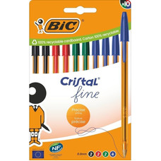 BOLIGRAFO TINTA BIC FINE SURTIDO 10U