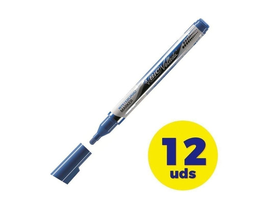 ROTULADOR BIC PIZARRA LIQ AZUL 12