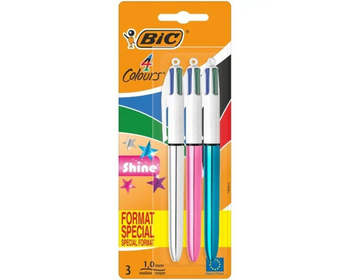 BOLIGRAFO BIC 4 COLORS SHINE 3U BOLIGRAFO BIC 4 COLORS SHINE 3U