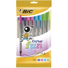 BOLIGRAFO TINTA BIC FUN SURTIDO 10U