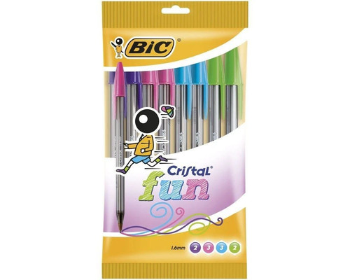 BOLIGRAFO TINTA BIC FUN SURTIDO 10U BOLIGRAFO TINTA BIC FUN SURTIDO 10U