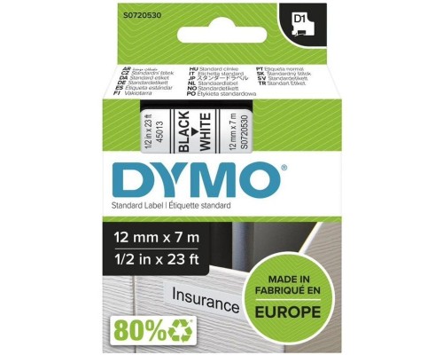 CINTA ROTULADORA DYMO D1 12X7 NEGRO-BLAN CINTA ROTULADORA DYMO D1 12X7 NEGRO-BLAN