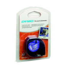 CINTA ROTULADORA DYMO LET 12X4 NEGRO-TRA